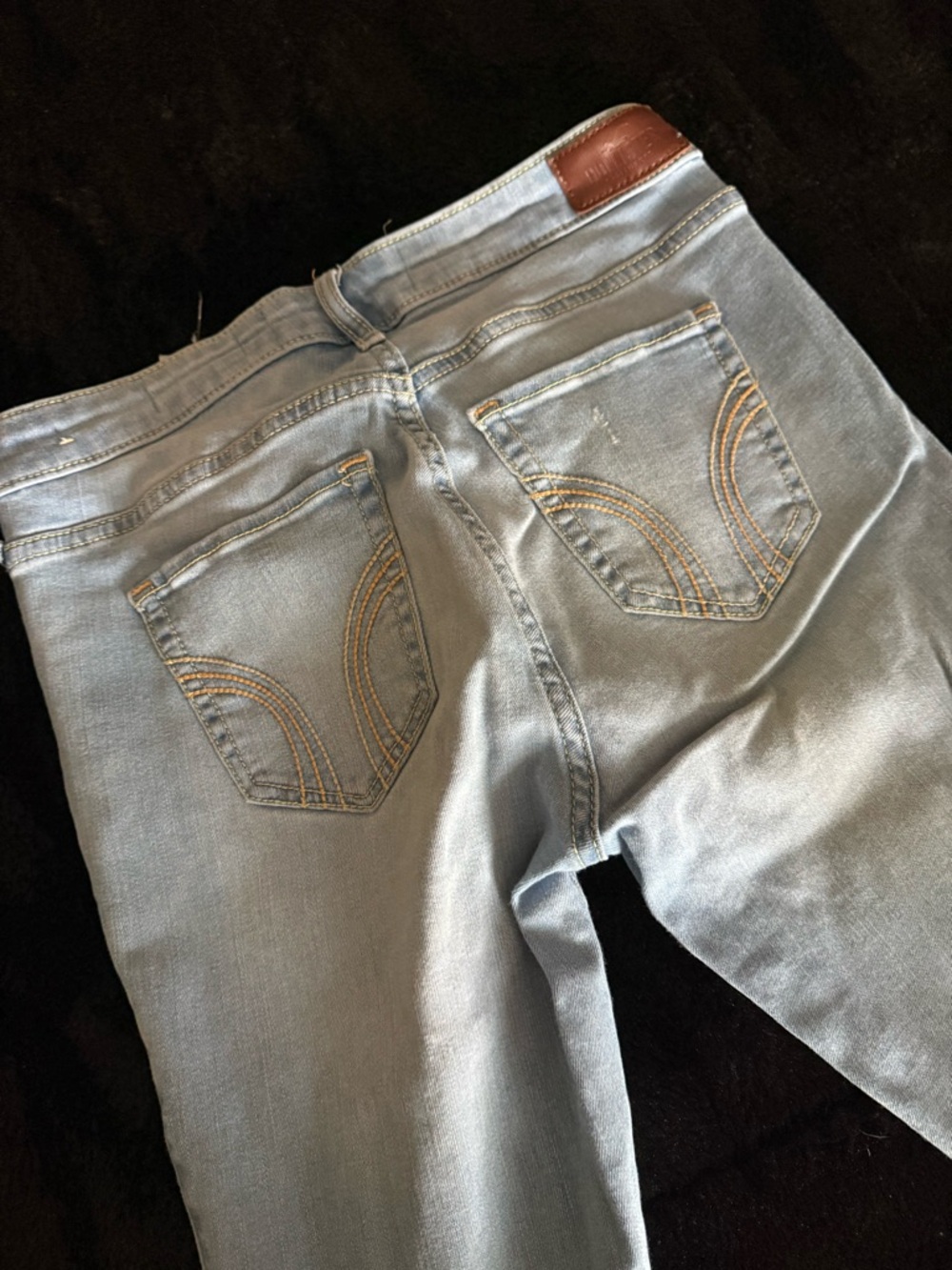 Hollister Light Blue Skinny Jeans with Contrast Stitching